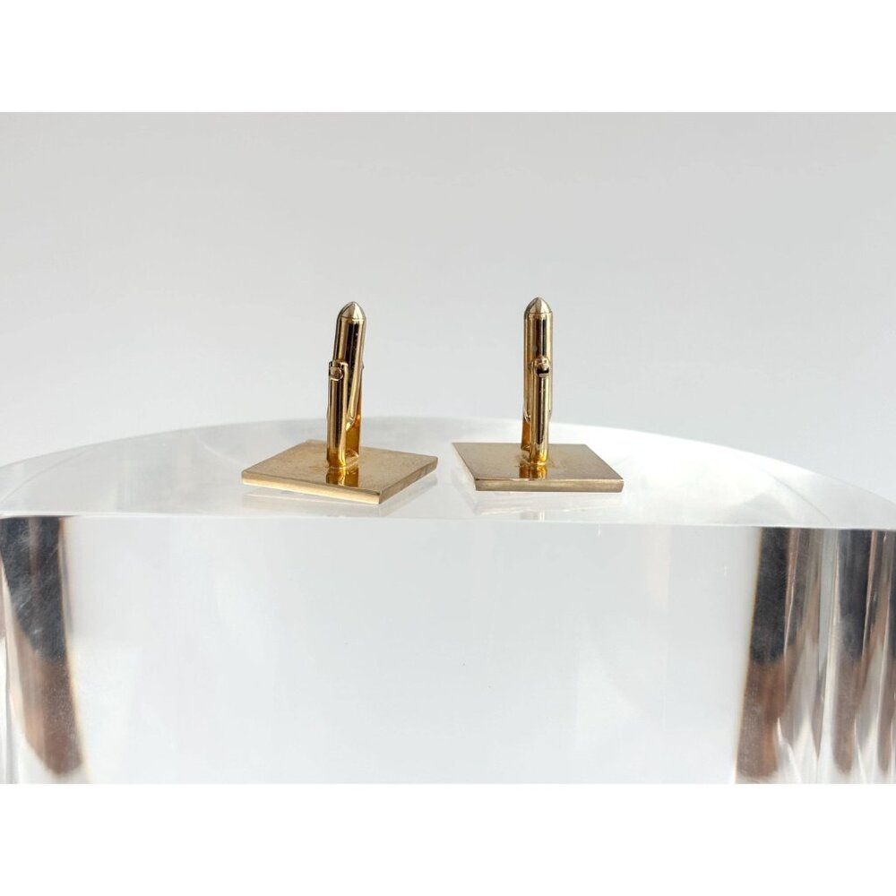 Swank Theater Mask Designed Comedy + Tragedy Gold Toned Square Vintage Enclosure - Picture 12 of 14